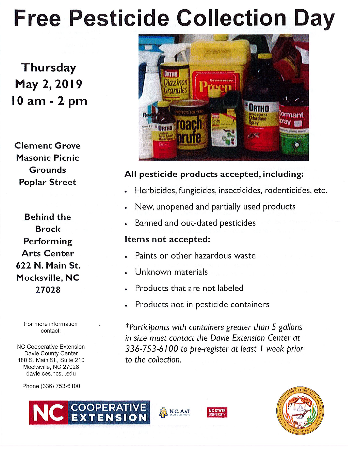 Pesticide Collection Day flyer