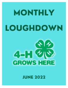 Bright turquoise background with 4-H Clover in the center