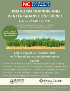 Cover photo for 2023 Auxin Training and Winter Grain Conference