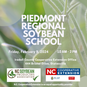 Cover photo for Piedmont Regional Soybean School