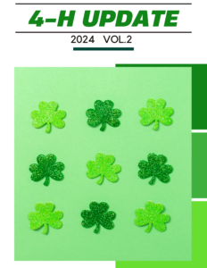 light green background with bright and dark green glittery three leaf clovers